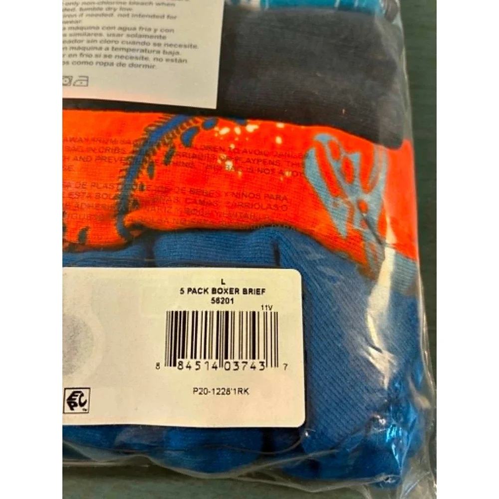 Wonder Nation‎ Boys 5 Boxer Briefs Size L 10-12 Dinosaur Cotton Tag Free